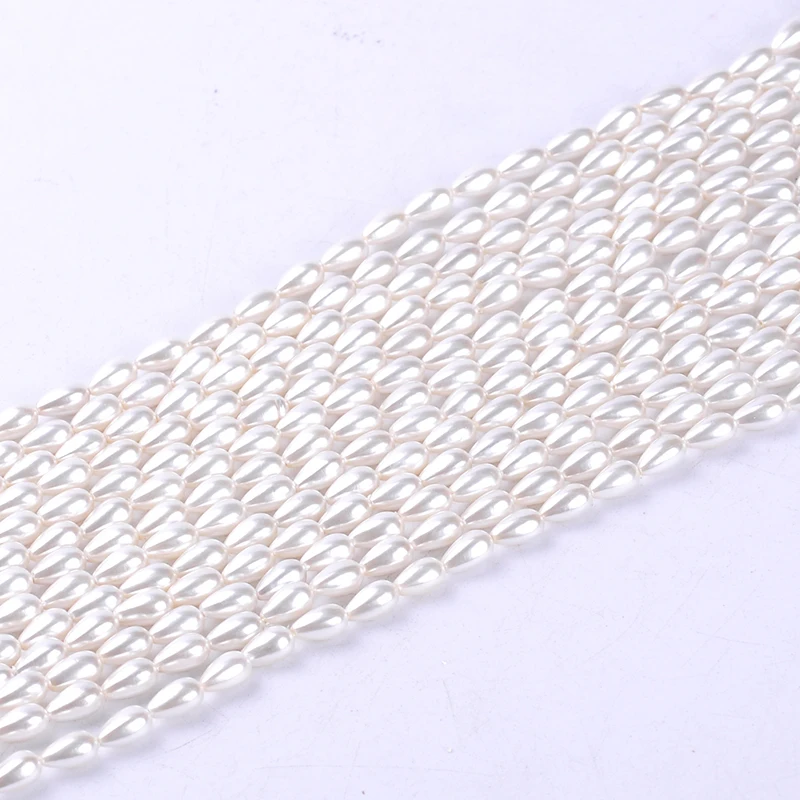 

1pack/lot 5*9mm Fashion jewelry water drop shape Natural Shell Pearl Loose Spacer Beads DIY for Jewelry Craft bracelet necklace