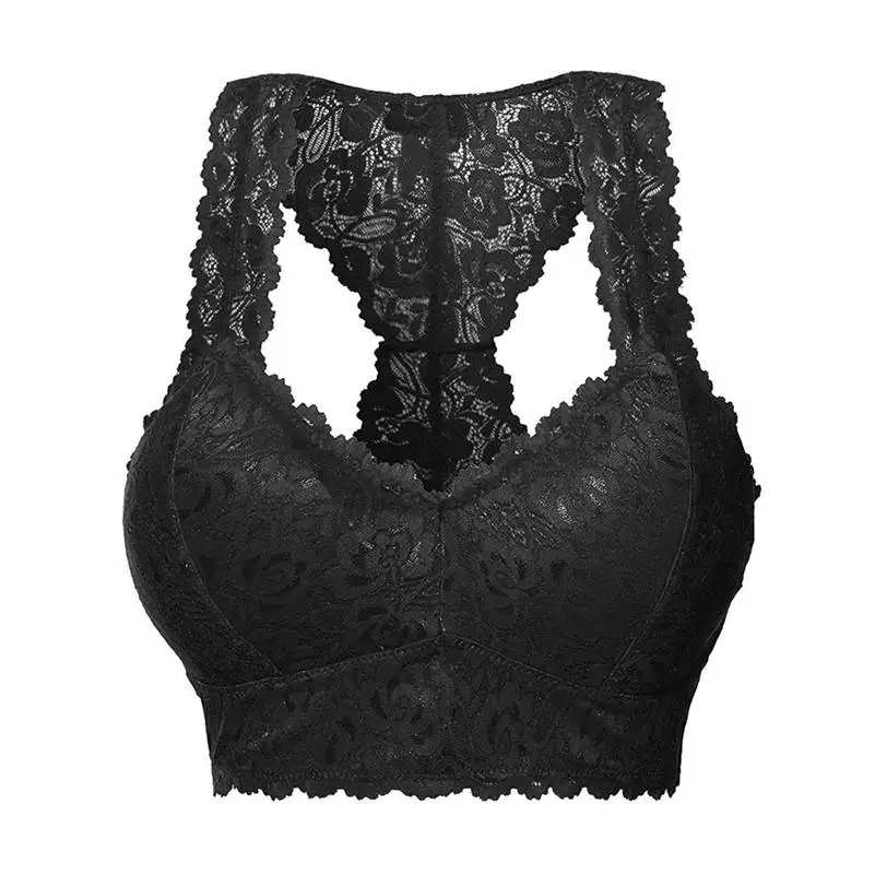 

2019 Underwear Women Sexy Bra New Women Plus Size Vest Wire Free Lace Lingerie Bras Sexy V-Neck Underwear Wild Bralette 661BR10
