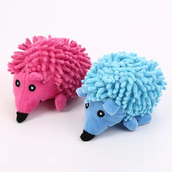 

Pet Dog Funny Chew Toys Squeaking Hedgehog Stuffed Plush Toys For Small Large Dog Cute Animals Shape Interactive Molar Toys