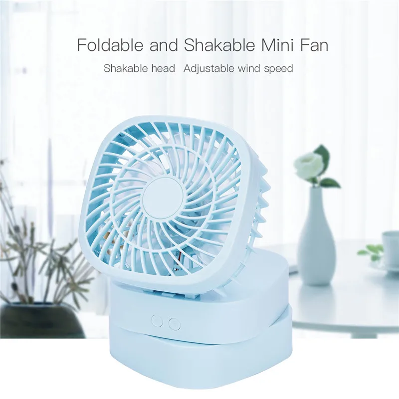 

Mini Foldable Fan Portable Air Condition Fans USB Rechargeable Electric Desktop Cooling Fan For Home Office Travel Outdoors 4243
