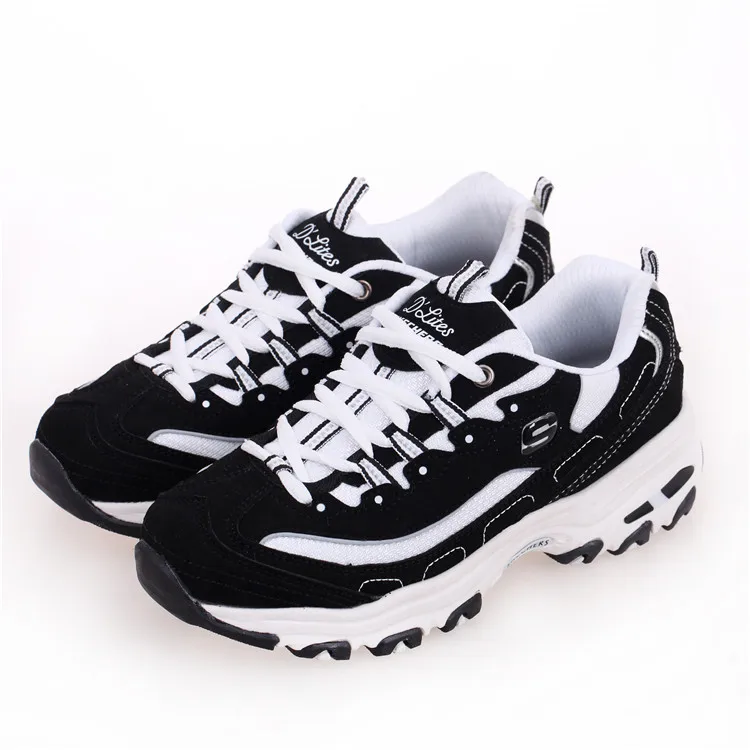 skechers shoes black and white