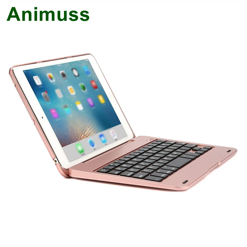 

ANIMUSS Wireless Keyboard for iPad Mini Keyboard Case Folio Flip Smart Cover for iPad Mini 4 with Folding Stand Silent Typing