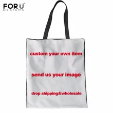 FORUDESIGNS/ваше лого на заказ/изображение/фото/картина Печать Женская Льняная сумка сумки многоразовые дружественные Эко сумки ткань для поделок сумки для шоппинга