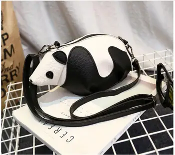 

Personality Fashion Cute Cartoon Panda Bags Women Leather Crossbody Bag Causal Shoulder Messenger Bag Phone Coin Purses