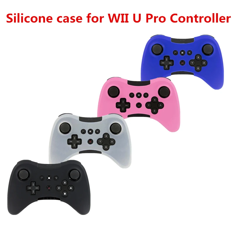 ソフトシリコーン厚いハーフスキンケースシリコン保護ジョイスティックwiiのuプロワイヤレスコントローラーゲームパッド青赤 Replacement Parts Accessories Aliexpress