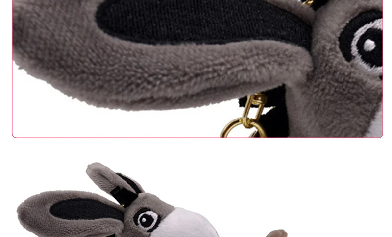 Cute Donkey Soft Plush Keychains Animal Small Pendant Dolls Stuffed Toys Mini Bag Decoration Burro Neddy Newest Girl Gift Lovely _11