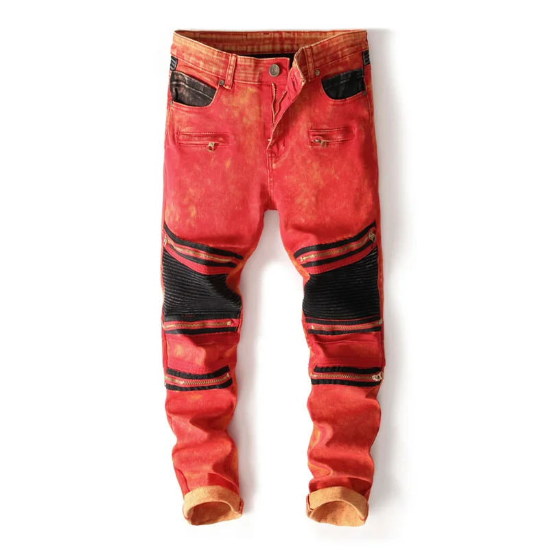 orange denim pants