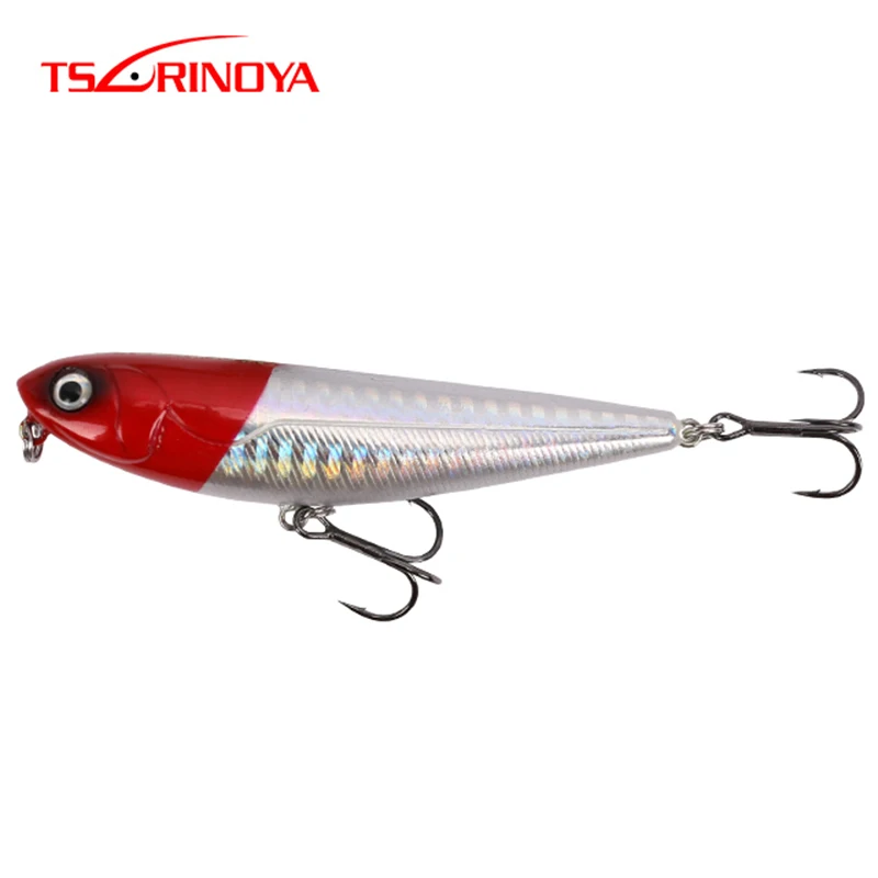 

TSURINOYA DW12 8.5cm/10g Topwater pencil fishing lure ABS plastic Hard fishing bait Treble Hooks Pencil Fishing Lures