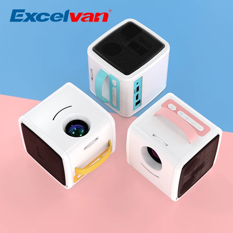 

Excelvan Q2 MINI Projector 700 Lumens Children Education Children's gift Parent-child Portable Projector Mini LED TV Home Beamer