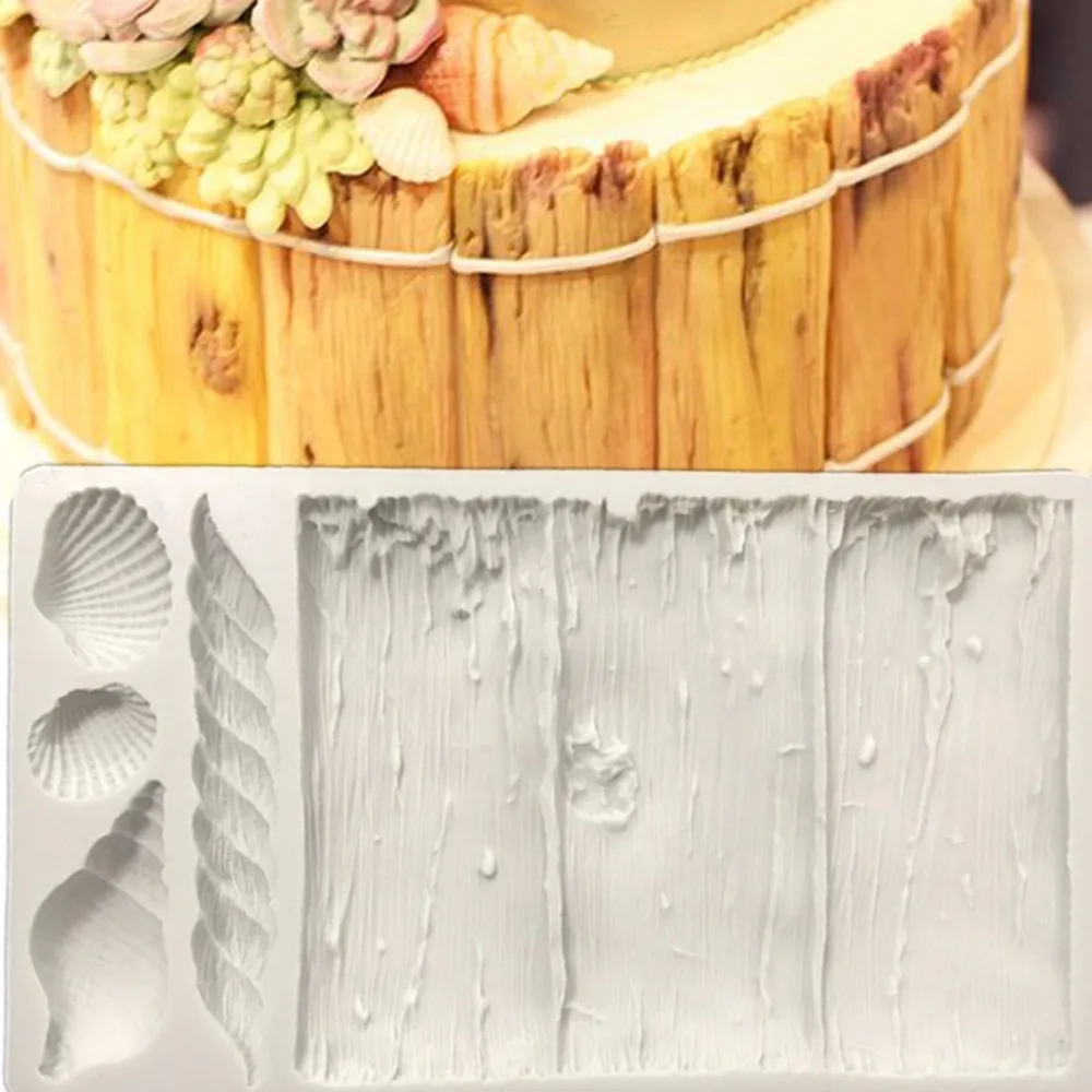 

Floating Wood Fondant CakeSilicone Molds Candy Cookies Pastry Chocolate Biscuits Mould Baking Cake Decorating Tools Clay