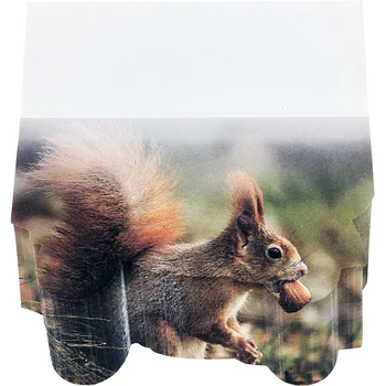

4A 3D Shape Printed Sticky Notes,Kawaii Cute Sticky Notes,Printed With Red Squirrel,Self-Stick Notes,3.75 x 4.13 Inches,4A 8088