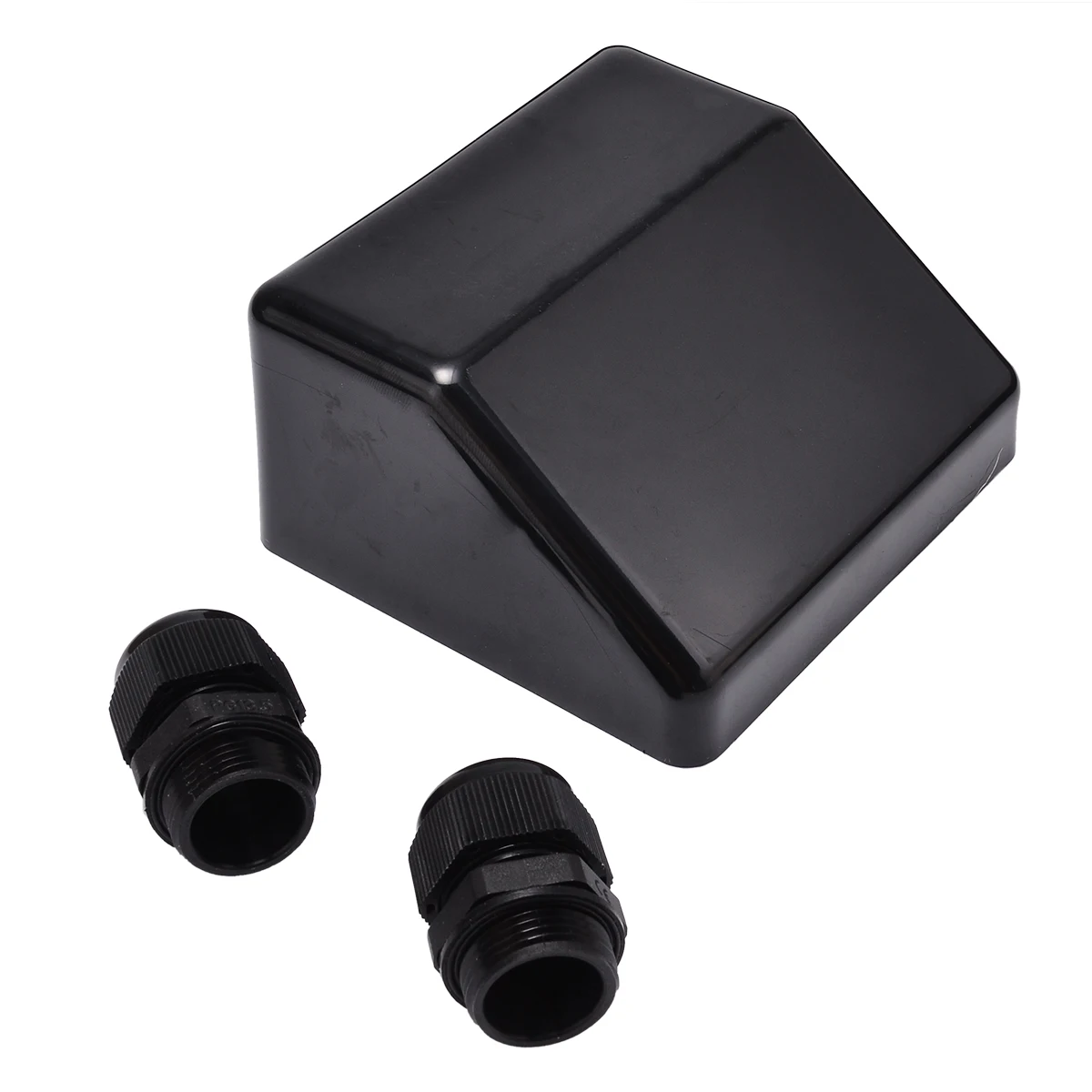 Black Roof Solar Panel Cable Entry Gland Box Waterproof Double Cable Gland For Caravan Boat