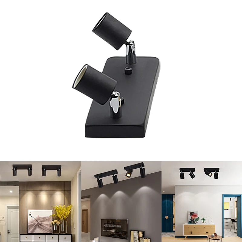 

Modern Fashion 2 Lights Art Loft Ceiling Lamp Holder Wall Kitchen E27 Lighting Fixture For Living Room Bar Bathroom
