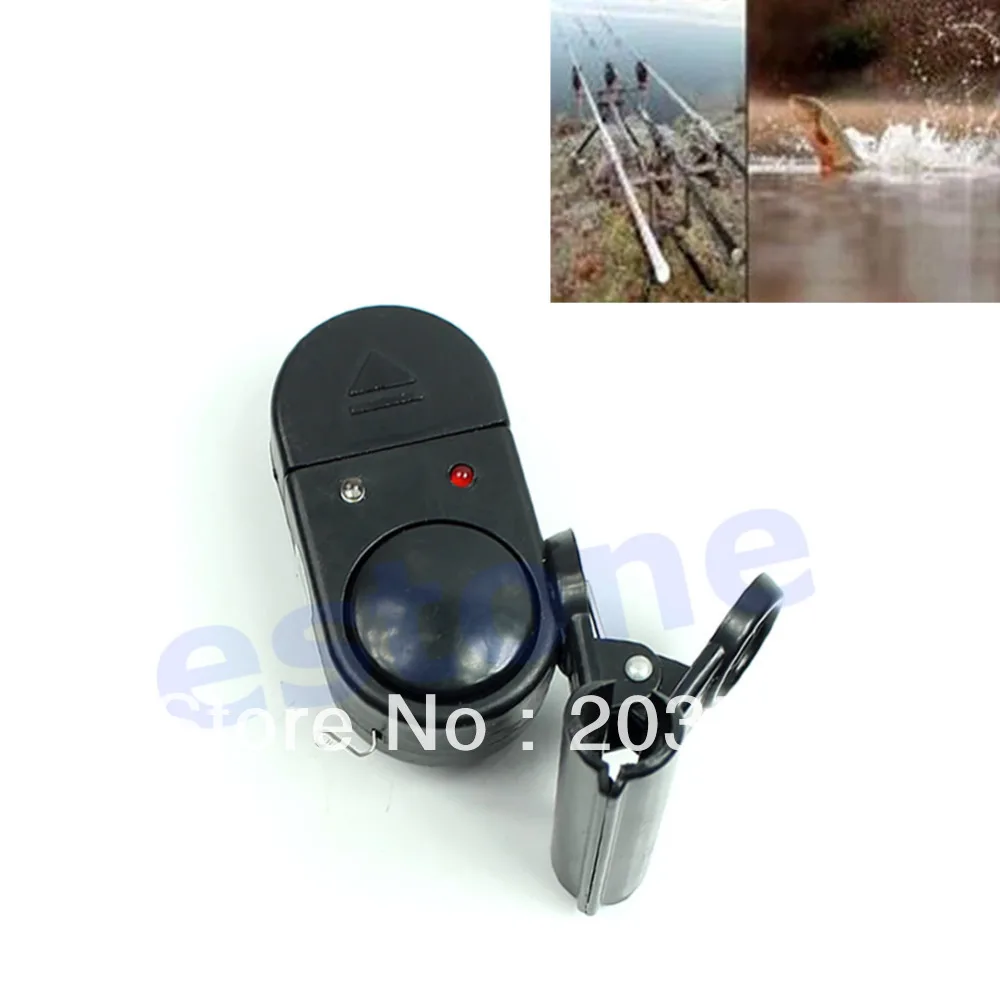 

2 LEDs Light Indicator Clip-on Fishing Rod Fish Bite Lure Alert Alarm Sound Bell