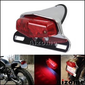 

Chrome Motorcycle Lucas Style Tail Stop Light For Triumph Bonneville Harley Cafe Racer Scrambler LED Rear Light Homologado Luz