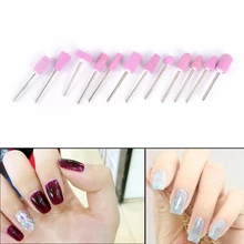 12 шт. электрическое сверло для ногтей, аксессуары для машины для очистки кутикулы, фрезерный напильник, керамический камень, алмазная буровая щетка 2,35 мм