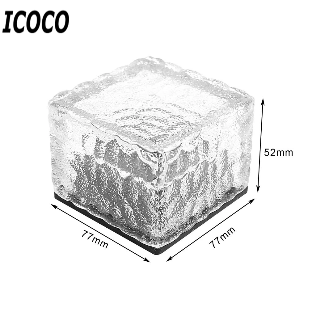 ICOCO eco-friendly Водонепроницаемый IP65 на солнечных батареях Светодиодный свет рок куб кирпич дизайн садовый балкон декоративная лампа распродажа