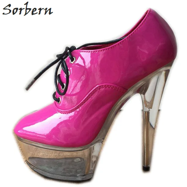hot pink clear heels