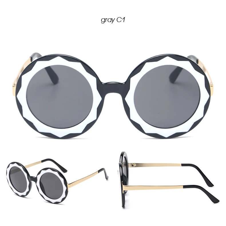 BANSTONE новые модные женские солнцезащитные очки с подсолнухом в круглом стиле негабаритные Oculos De Sol