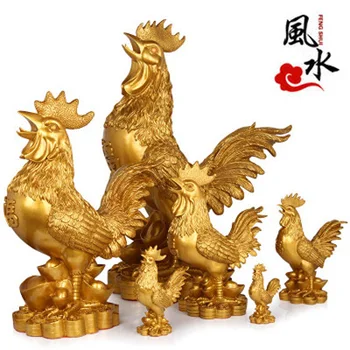 

Golden Rooster Articles Imitating Pure Copper Chicken Articles decoration Abstract resin Crafts Handicrafts Fire super-large
