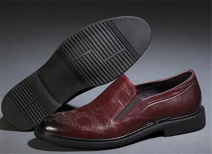 Деловые мужские модельные повседневные туфли-оксфорды повседневная обувь без шнуровки мужская обувь на плоской подошве с острым носком