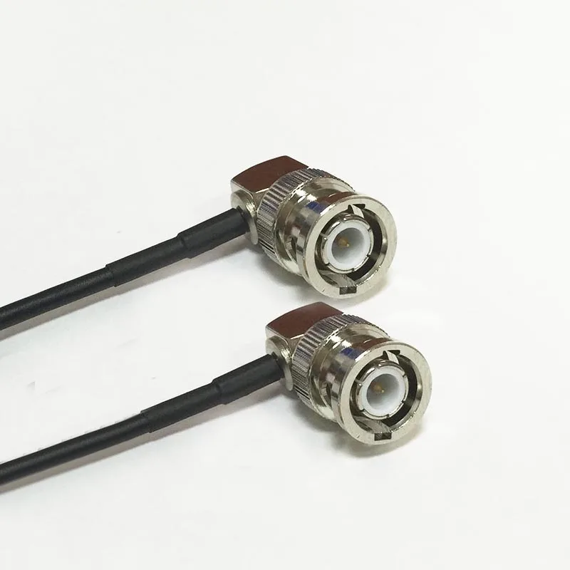 

New BNC Male Plug Right Angle Connector Switch BNC Male Plug Right Angle RG174 Cable 20CM 8" Adapter Wholesale Fast Ship