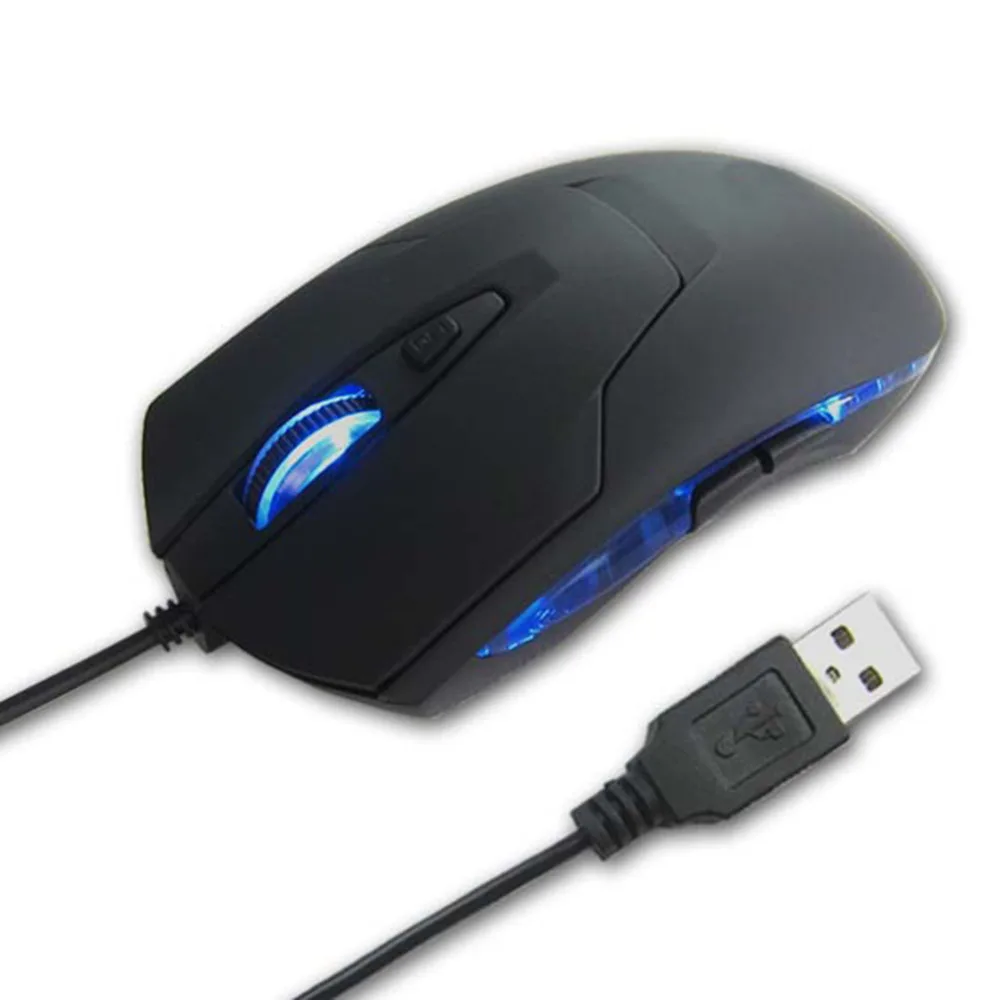 

2400 DPI LED 6 Button Key Optical USB Wired Mouse For Game Laptop Computer Wholesale Drop Shipping