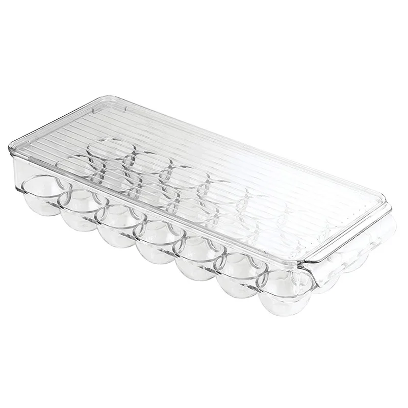 

Kitchen Boxes 14/21 Grid Egg Box Food Container Organizer Boxes for Storage Double Layer Multifunctional Egg Crisper Egg Racks