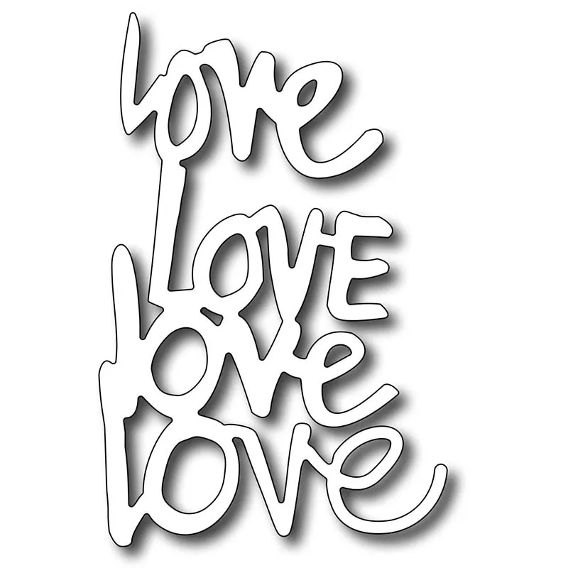 Love Word Metal Cutting Die Stencil Scrapbooking Paper Cards Crafts ...