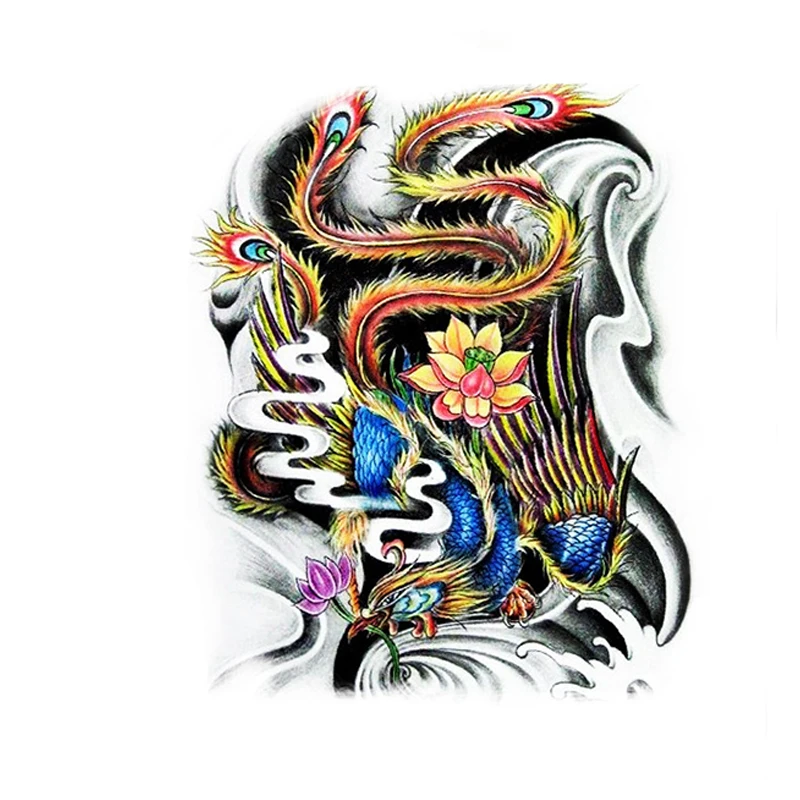 Chinois Phoenix Tattoo Designs Femmes Imperméables Grand