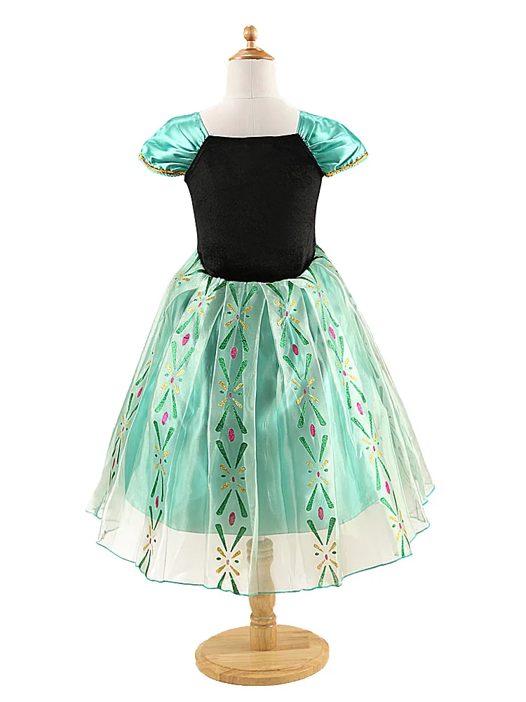 Snow Queen Princess Anna Elsa Dress for Girls Frozen Elsa Dresses Kids Little Girls Clothes Party Wedding Cosplay Dress Vestiods