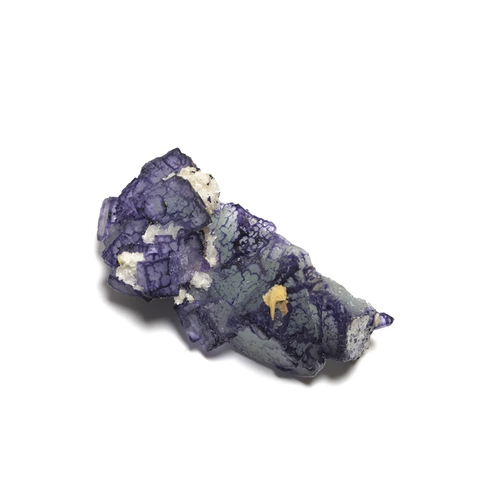 

17g NATURAL purple Fluorite White quartz crystal RARE ORE UNIQUE SPECIMENS yunnan CHINA