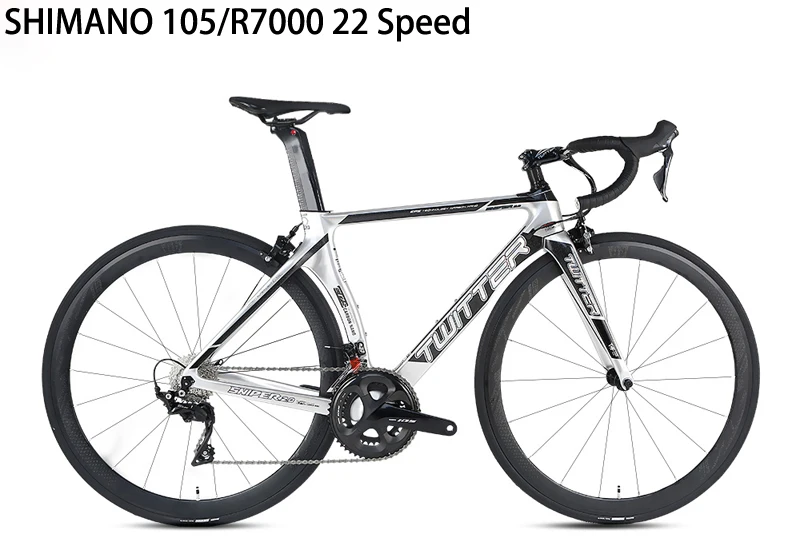 Твиттер углеродный дорожный велосипед 16/22 скоростной дорожный велосипед для R2000 105/R7000 компоненты высокого качества