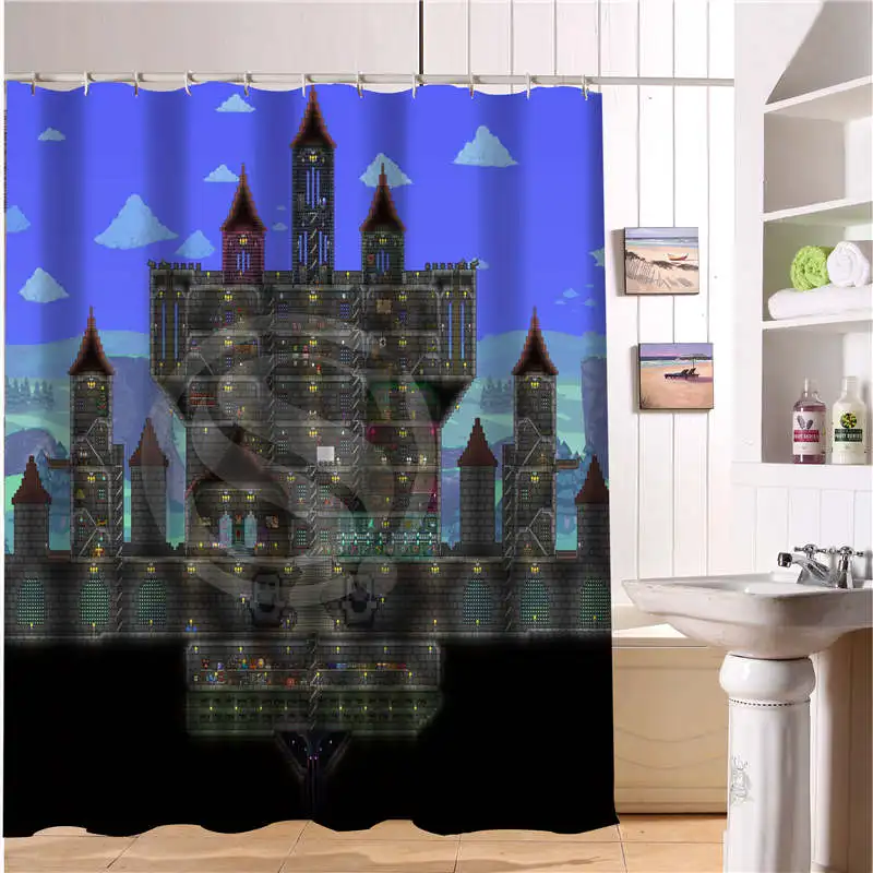 Buy HOT SALE Custom Terraria Game Shower Curtain 3D