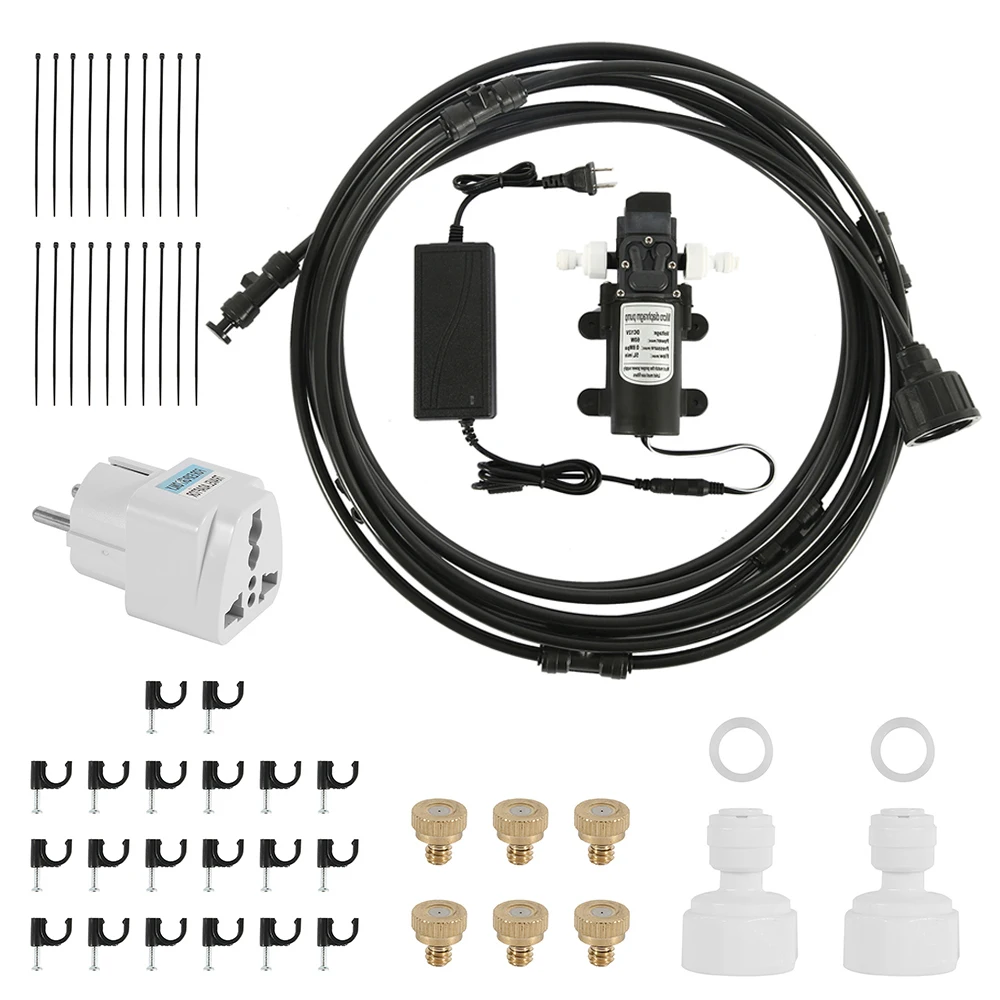 Система охлаждения от запотевания воды комплект летней спринклерной латунной форсунки открытый сад парник парк растений спрей шланг полив спрей