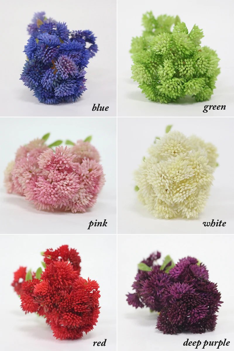 JAROWN Artificial Rice Tsai Ball Fruit Simulation Plastic Fake Flowers Wedding Decorative Home bonsai Decor Accessories (33)