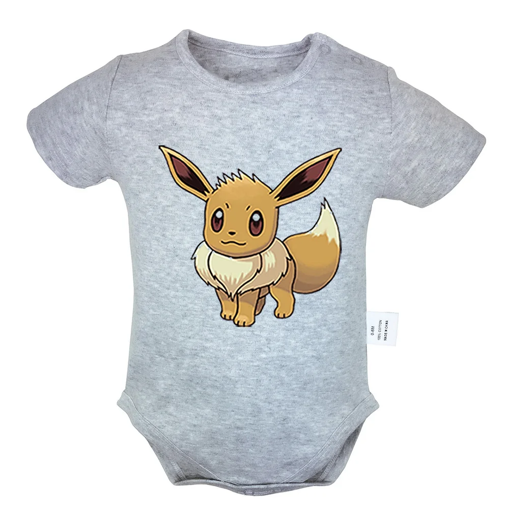 Мультфильм Pokemon Zorua Togepi Psyduck Jigglypuff дизайн для новорожденных мальчиков и девочек униформа-комбинезон с принтом для младенцев Боди Одежда
