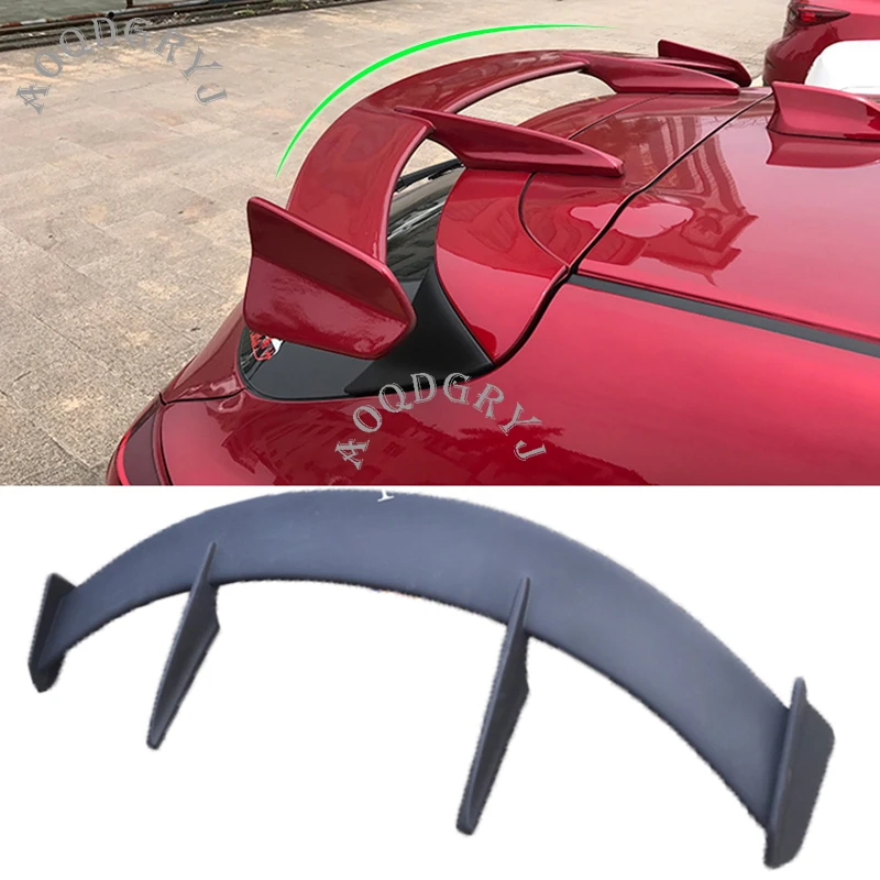

Unpainted Factory style KS style Rear Boot Spoiler Wing 1pcs Fit for Mazda 3 Axela Hatchback 2014-2018 Car styling