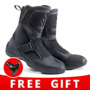 

DUHAN Motorcycle Boots Men Superfiber Motorcycle Road Racing Motorcycle Shoes Bota Motociclista Moto Motocross Riding Boots