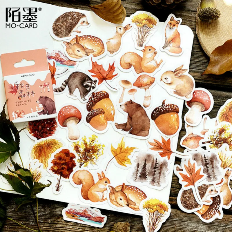 45 шт. Kawaii memo pad Creativa милый осенний узор сказка наклейки для дневника офиса Декор