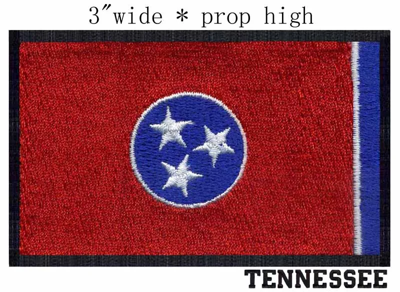 

Tennessee Flag 3" wide embroidery patch for parche militar/utensilios de costura/bordado da fita