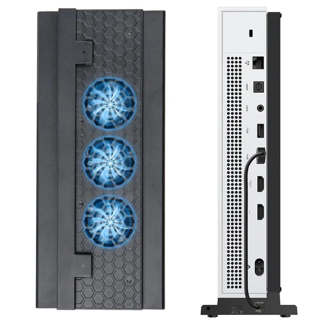 Cheap Vertical Stand With 3 High Speed Cooling Fan For XBox One Slim Console Accessories