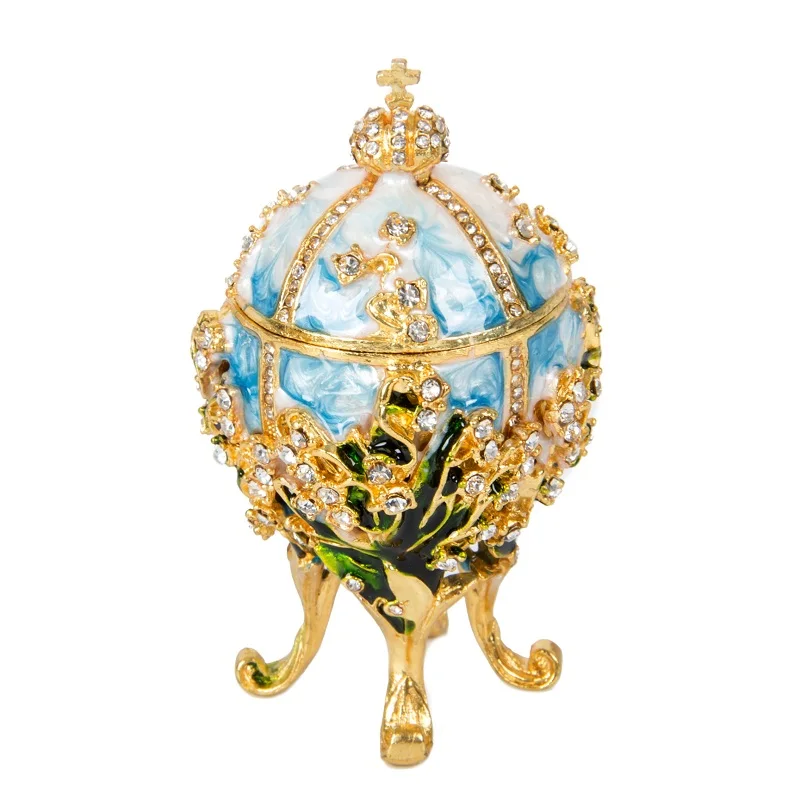 Fetcher бренд Металл Exqusite маленькое яйцо Faberge для украшения дома