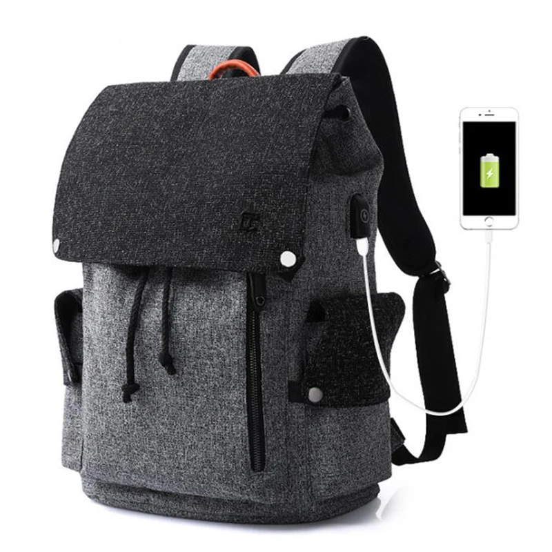 OZUKO Для мужчин рюкзак высокой емкости USB зарядка 15,6 дюймов ноутбук рюкзак моды школьная сумка для подростков мальчиков mochila