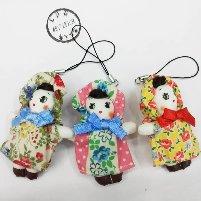 20 штук x 7 см (2.8 ") япония кожа кукла прекрасный мини плащ куклы с платьем/сиамские крышка/лук и строка 3 вида цветов