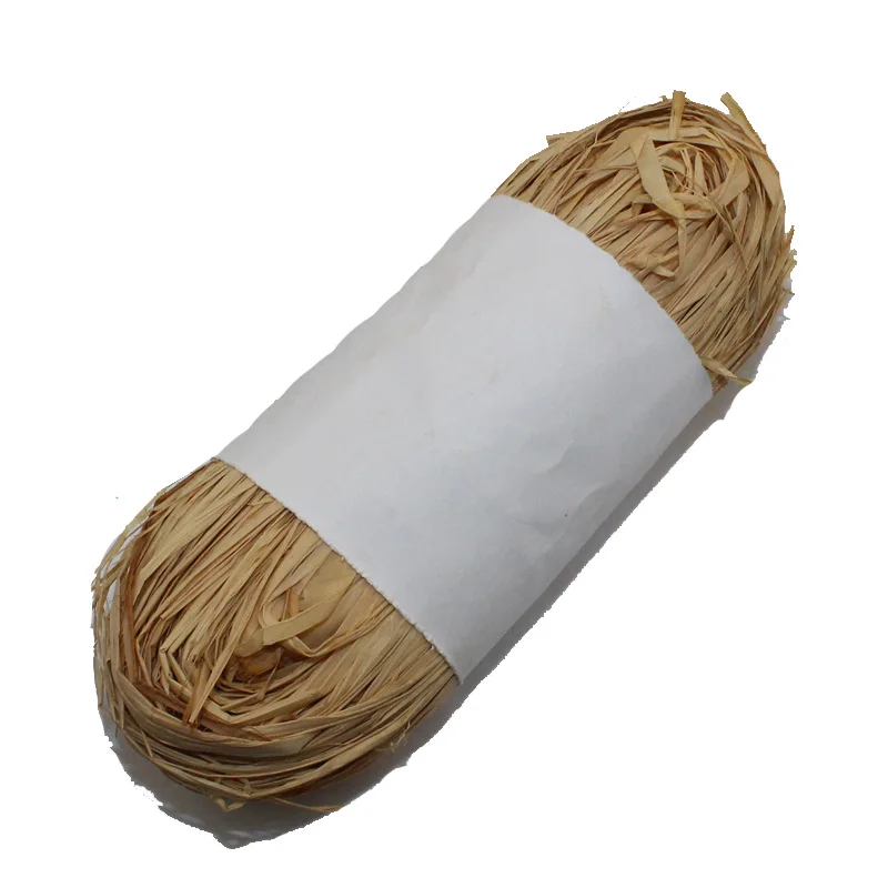 

50G Natural colored raffia paper raffia ribbon cord Raffia Packing rope for Gift Wrap
