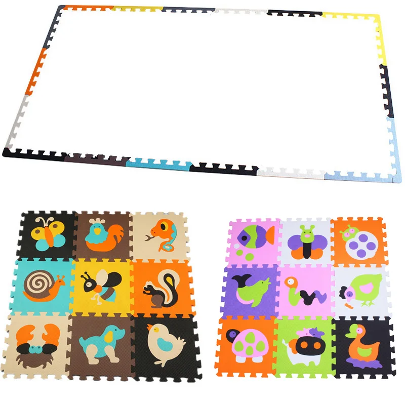 Hot Sale 30*30cm 18 pcs Baby Foam Puzzle Mats EVA Baby Play Floor Mats EVA Foam Mat For Infant Kids Jigsaw Game Pad Indoor mat - Цвет: P010015