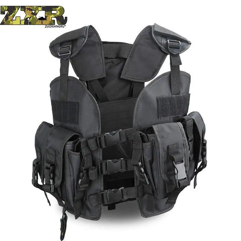 

Unloading Tactical Outdoor Men Multi-pocket Camouflage Vest Military Molle Soft Body Armor Plate Carrier Hunting Waterproof Vest