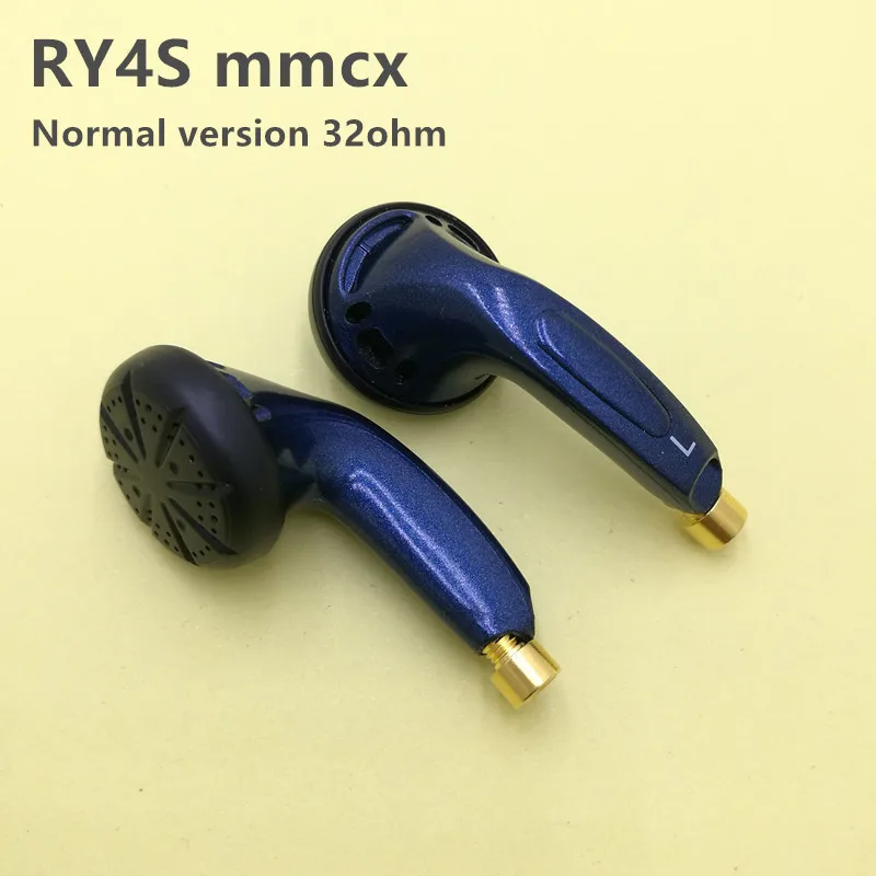 RY4S mmcx интерфейс вкладыши 15 мм качество музыки звук HIFI наушники(MX500 стиль наушников) 3,5 мм 300ohm - Цвет: RY4S Blue mmcx