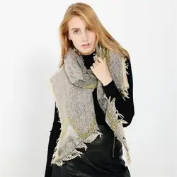 Для женщин Геометрия узор шарф теплый осень-зима шаль украшение-шарф